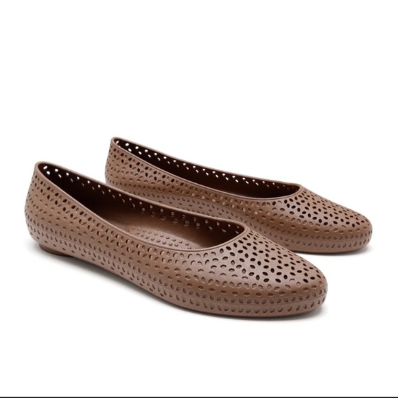 Okabashi Shoes - Samantha Okabashi Toffee Perforated Women's Ballet Flats